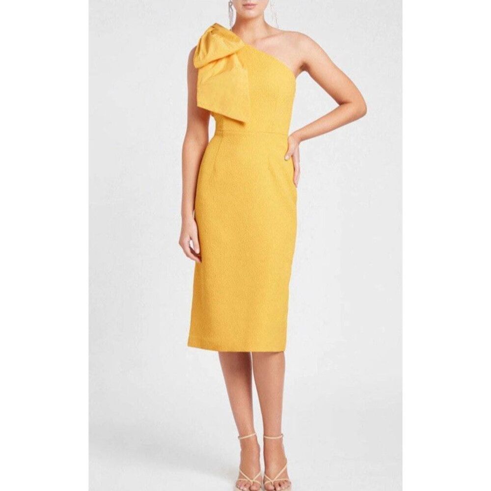 REBECCA VALLANCE Size 6 Calla Midi One Shoulder Dress NWT
